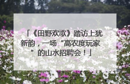 《田野欢歌》踏访上犹新韵，一场“高农度玩家”的山水招聘会！