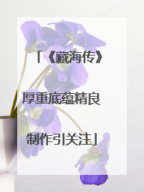 《藏海传》厚重底蕴精良制作引关注