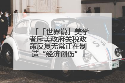 「世界说」美学者斥美政府关税政策反复无常正在制造“经济创伤”