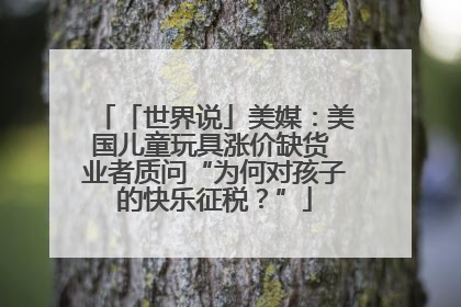 「世界说」美媒：美国儿童玩具涨价缺货 业者质问“为何对孩子的快乐征税？”