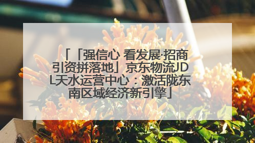 「强信心 看发展·招商引资拼落地」京东物流JDL天水运营中心：激活陇东南区域经济新引擎