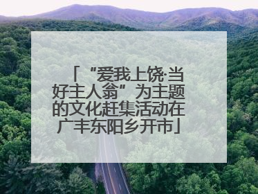 “爱我上饶·当好主人翁”为主题的文化赶集活动在广丰东阳乡开市
