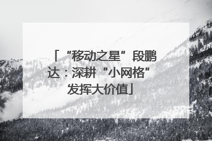 “移动之星”段鹏达：深耕“小网格” 发挥大价值