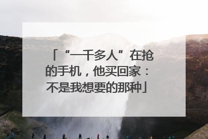 “一千多人”在抢的手机，他买回家：不是我想要的那种