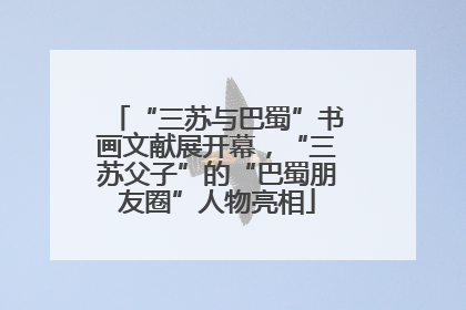 “三苏与巴蜀”书画文献展开幕，“三苏父子”的“巴蜀朋友圈”人物亮相