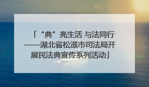 “典”亮生活 与法同行——湖北省松滋市司法局开展民法典宣传系列活动