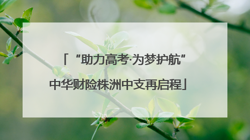 “助力高考·为梦护航”中华财险株洲中支再启程