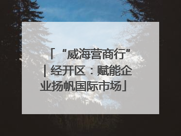 “威海营商行”｜经开区：赋能企业扬帆国际市场