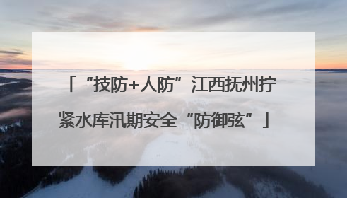 “技防+人防”江西抚州拧紧水库汛期安全“防御弦”