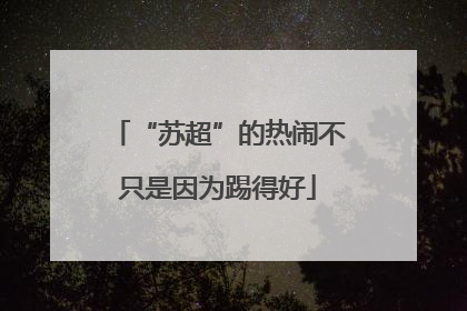 “苏超”的热闹不只是因为踢得好