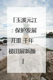 玉溪元江：保护发展并重 千年梯田展新颜