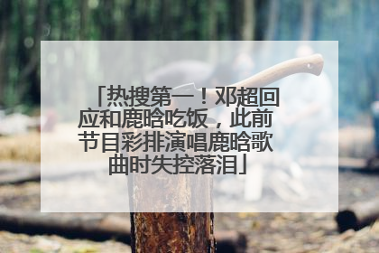 热搜第一！邓超回应和鹿晗吃饭，此前节目彩排演唱鹿晗歌曲时失控落泪