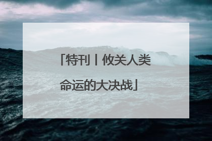 特刊丨攸关人类命运的大决战
