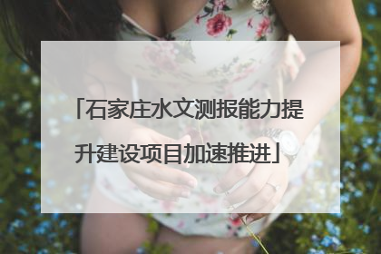 石家庄水文测报能力提升建设项目加速推进