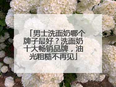 男士洗面奶哪个牌子最好？洗面奶十大畅销品牌，油光粗糙不再见
