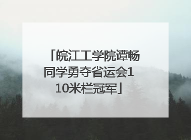 皖江工学院谭畅同学勇夺省运会110米栏冠军