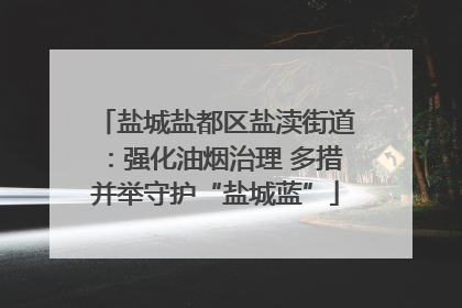 盐城盐都区盐渎街道：强化油烟治理 多措并举守护“盐城蓝”