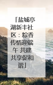 盐城亭湖新丰社区：粽香传情迎端午 共建共享促和谐