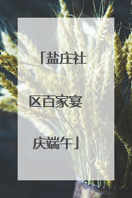 盐庄社区百家宴庆端午