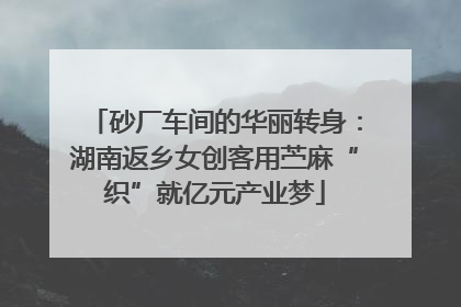 砂厂车间的华丽转身：湖南返乡女创客用苎麻“织”就亿元产业梦