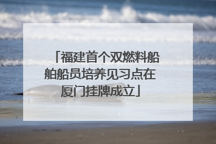 福建首个双燃料船舶船员培养见习点在厦门挂牌成立