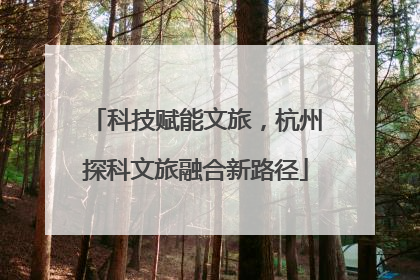 科技赋能文旅，杭州探科文旅融合新路径