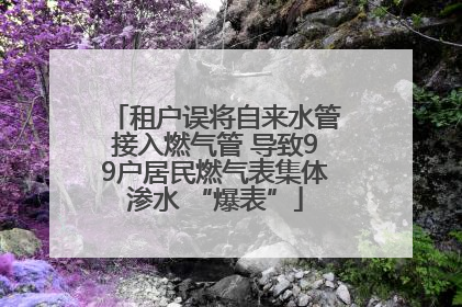 租户误将自来水管接入燃气管 导致99户居民燃气表集体渗水 “爆表”