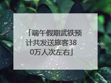 端午假期武铁预计共发送旅客380万人次左右