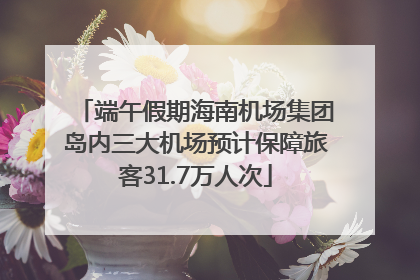 端午假期海南机场集团岛内三大机场预计保障旅客31.7万人次
