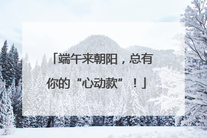 端午来朝阳，总有你的“心动款”！