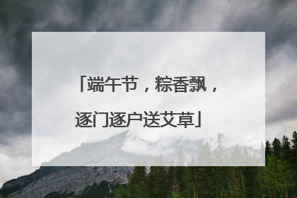 端午节，粽香飘，逐门逐户送艾草