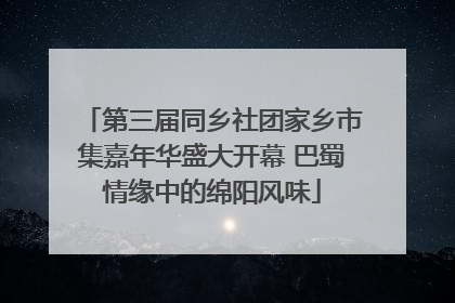 第三届同乡社团家乡市集嘉年华盛大开幕 巴蜀情缘中的绵阳风味