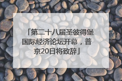 第二十八届圣彼得堡国际经济论坛开幕，普京20日将致辞