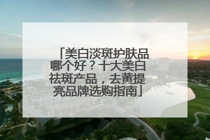 美白淡斑护肤品哪个好？十大美白祛斑产品，去黄提亮品牌选购指南