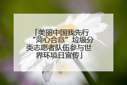 美丽中国我先行 “菏心合意”垃圾分类志愿者队伍参与世界环境日宣传