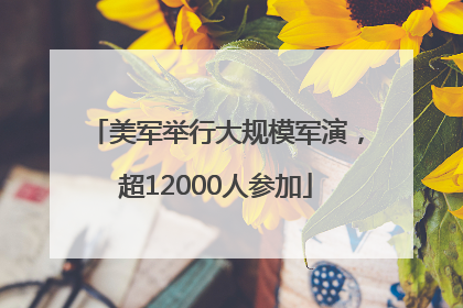 美军举行大规模军演，超12000人参加