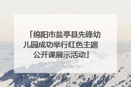 绵阳市盐亭县先锋幼儿园成功举行红色主题公开课展示活动