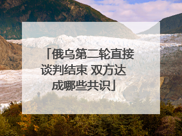 俄乌第二轮直接谈判结束 双方达成哪些共识