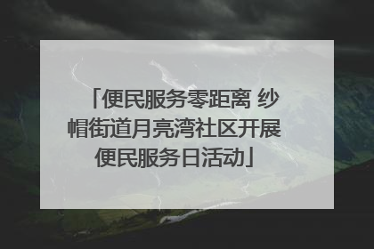 便民服务零距离 纱帽街道月亮湾社区开展便民服务日活动
