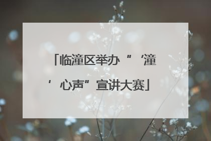 临潼区举办“‘潼’心声”宣讲大赛