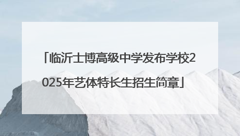 临沂士博高级中学发布学校2025年艺体特长生招生简章