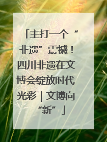 主打一个“非遗”震撼！四川非遗在文博会绽放时代光彩｜文博向“新”