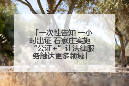 一次性告知 一小时出证 石家庄实施“公证+”让法律服务触达更多领域