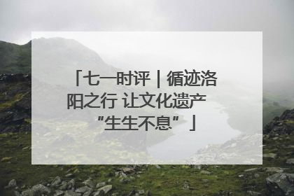 七一时评｜循迹洛阳之行 让文化遗产“生生不息”