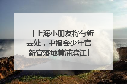 上海小朋友将有新去处，中福会少年宫新宫落地黄浦滨江