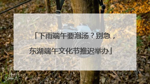 下雨端午要泡汤？别急，东湖端午文化节推迟举办