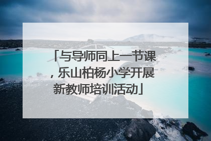 与导师同上一节课，乐山柏杨小学开展新教师培训活动