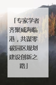专家学者齐聚威海临港，共谋零碳园区规划建设创新之路