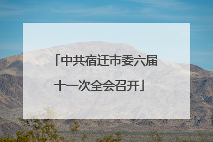 中共宿迁市委六届十一次全会召开