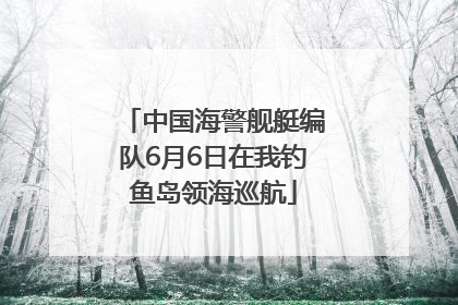 中国海警舰艇编队6月6日在我钓鱼岛领海巡航